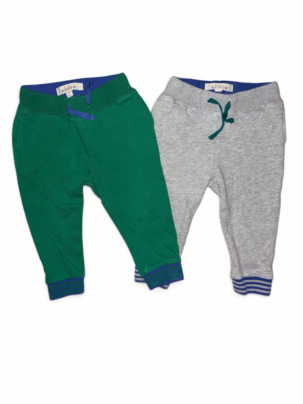 Boden Green & Gray Kids Jogger Pants Set